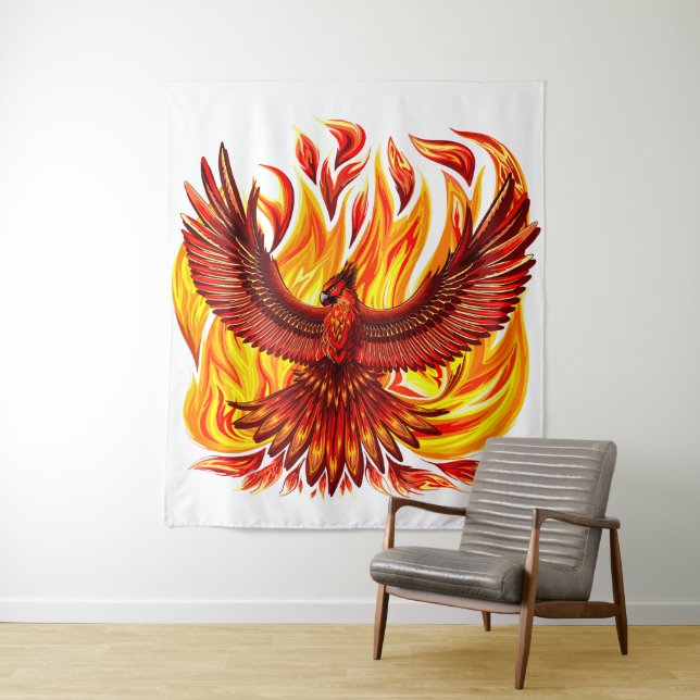 Phoenix mythological immortal Creature Tapestry (In Situ)