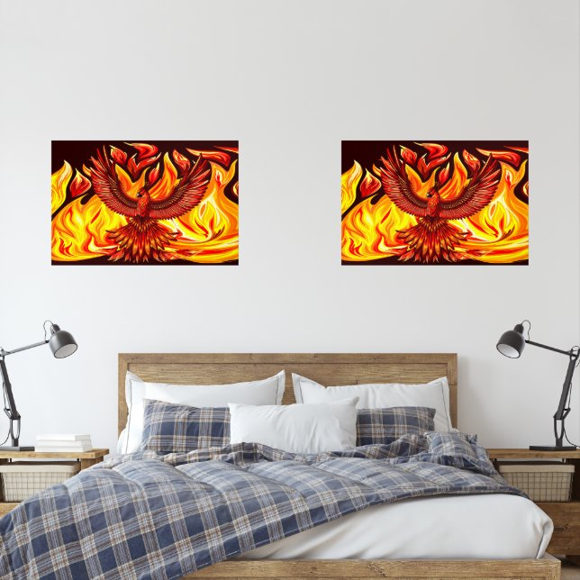 Phoenix mythological immortal Creature Wall Art Sets (Bedroom)