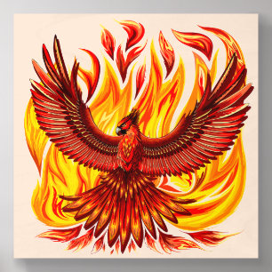 Phoenix mythological immortal Creature Wood Photo Tile