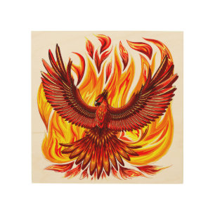 Phoenix mythological immortal Creature Wood Wall Art