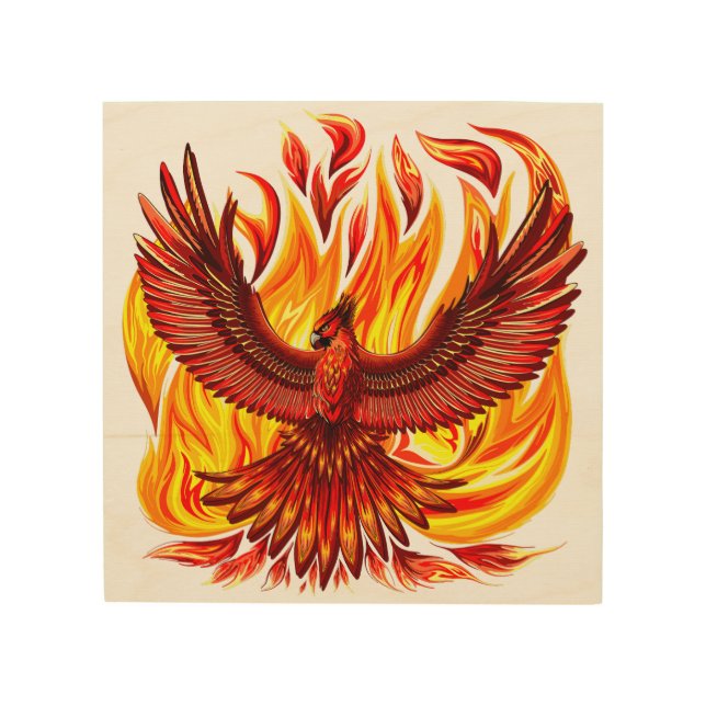 Phoenix mythological immortal Creature Wood Wall Art (Front)