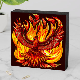 Phoenix mythological immortal Creature Wooden Box Sign