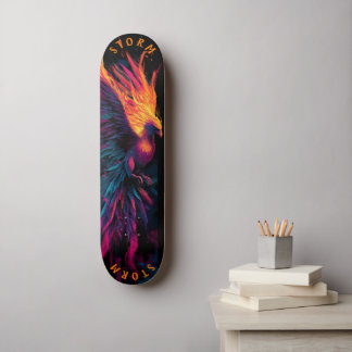Phoenix Neon Graffiti Street Art – Limited Edition Skateboard