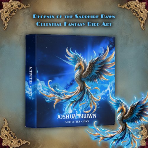 Phoenix of the Sapphire Dawn  3 Ring Binder