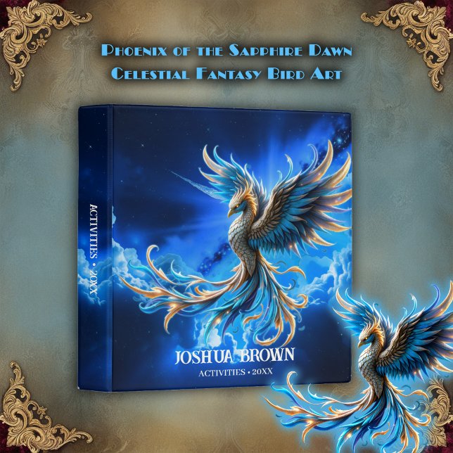 Phoenix of the Sapphire Dawn  3 Ring Binder (Creator Uploaded)