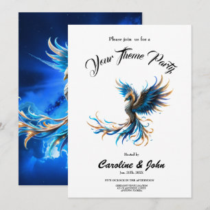 Phoenix of the Sapphire Dawn Invitation