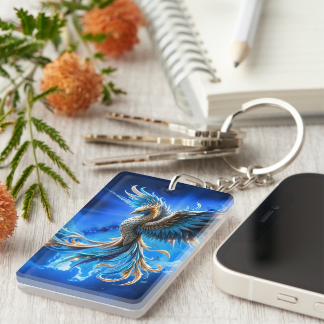 Phoenix of the Sapphire Dawn  Keychain (Front Right)