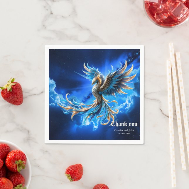 Phoenix of the Sapphire Dawn  Napkins (Insitu)