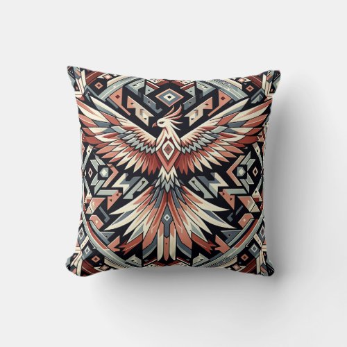 Phoenix of The West Throw Pillow
