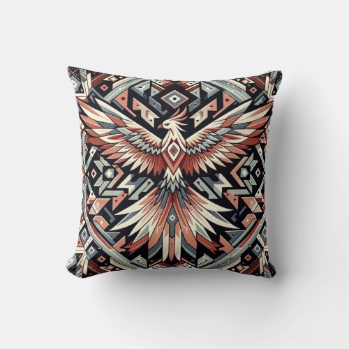 Phoenix of The West Throw Pillow