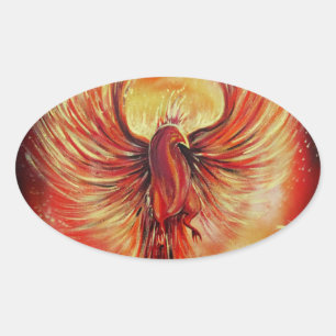 Phoenix Oval Sticker