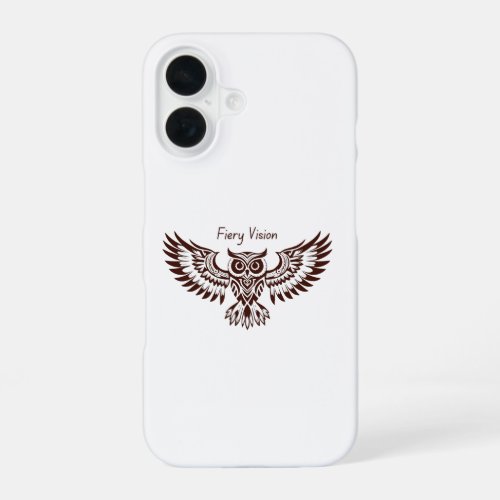 Phoenix Owl – Fiery Vision iPhone 16 Case