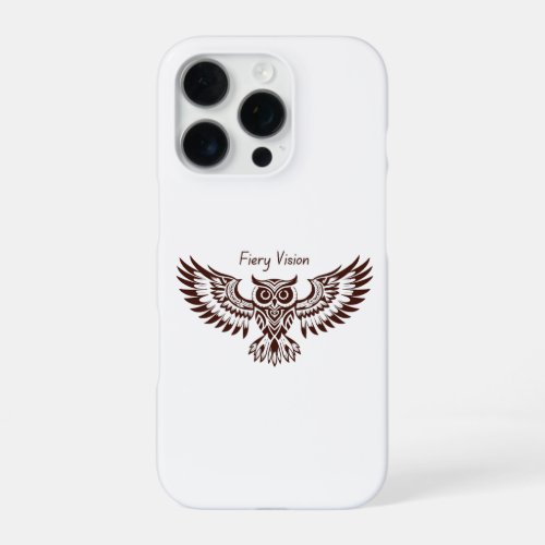 Phoenix Owl – Fiery Vision iPhone 16 Pro Case
