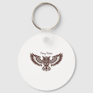 Phoenix Owl – Fiery Vision Keychain