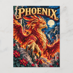 Phoenix, Paper Cut Monster Postcard