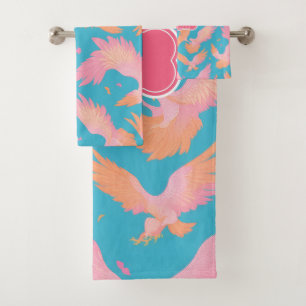 Phoenix Pastel Colorful Personalized Pattern Bath Towel Set