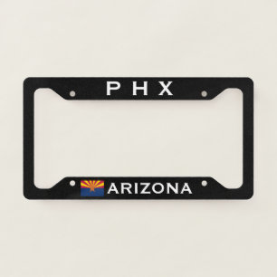 Phoenix PHX Arizona Flag Black  License Plate Frame