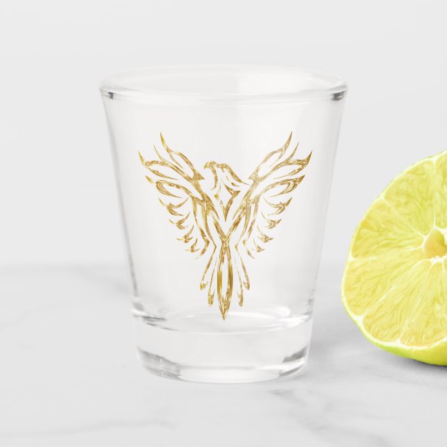 Phoenix Pour Shot Glass (Front)