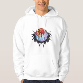 Phoenix Rebirth Elemental Fire Ice Mythological Hoodie