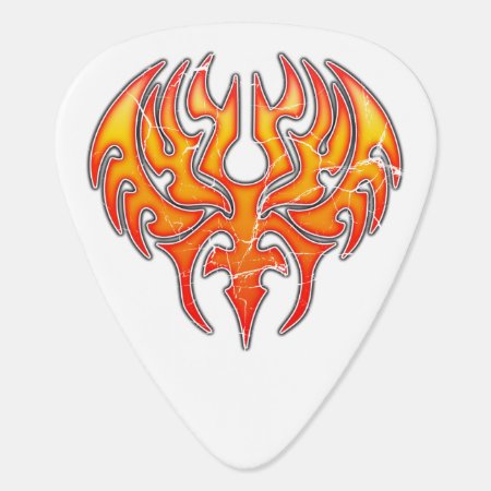 Phoenix Reborn Custom Guitar Pick (worn)