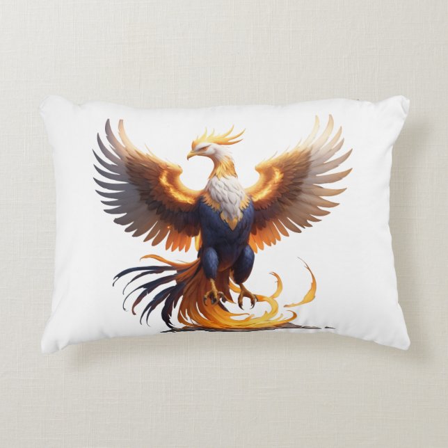 Phoenix Rise Hoodie 🔥 Mythical Fire Bird Sweatshi Accent Pillow (Front)