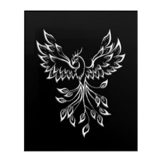 Phoenix Rises on Black Acrylic Print