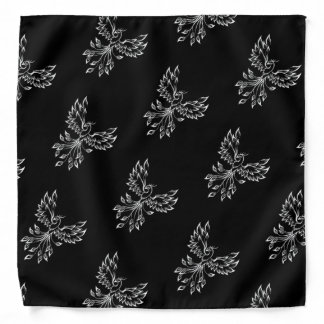 Phoenix Rises on Black Bandana