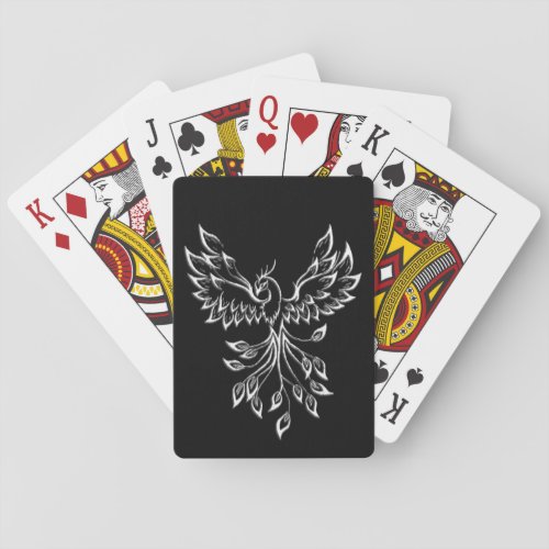 Phoenix Rises on Black  Bicycle Playing Cards