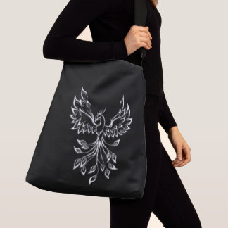 Phoenix Rises on Black Crossbody Bag