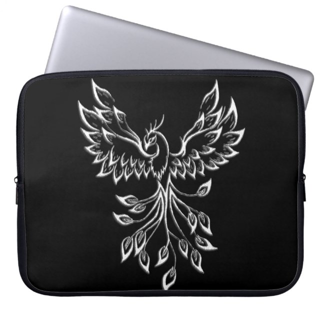 Phoenix Rises on Black Laptop Sleeve (Front)