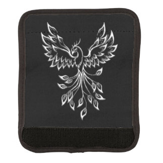 Phoenix Rises on Black Luggage Handle Wrap