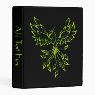 Phoenix Rises on Black Mini Binder