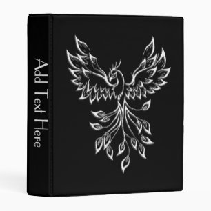 Phoenix Rises on Black Mini Binder