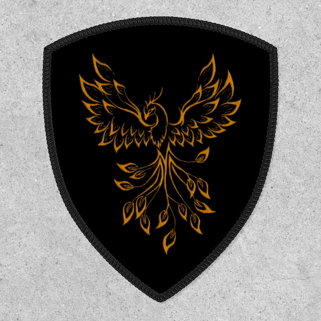 Phoenix Rises on Black Patch (Front)