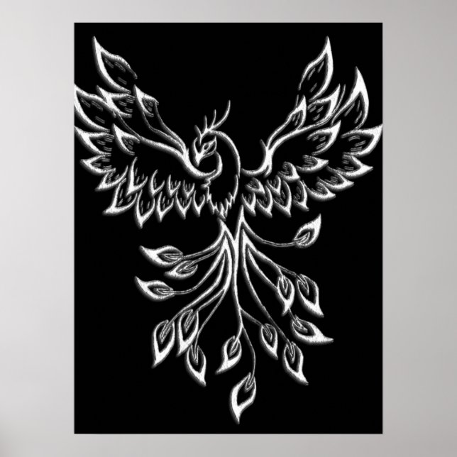 Phoenix Rises on Black Poster (Front)