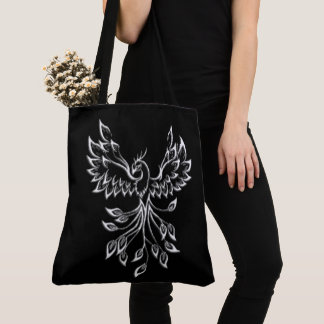 Phoenix Rises on Black Tote Bag
