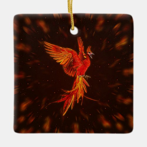 Phoenix Rising _  1 Ceramic Ornament