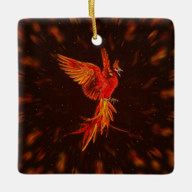 Phoenix Rising - # 1 Ceramic Ornament (Front)