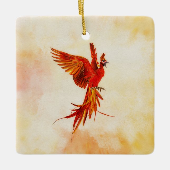 Phoenix Rising - #2 Ceramic Ornament (Front)