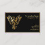 Phoenix Rising Black & Gold Elegant Business Card