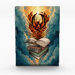 Phoenix Rising Books Sunlight Clouds Inspirational Acrylic Award<br><div class="desc">Radiating hope and renewal, this phoenix rising from books design is set against a breathtaking scene of sunlight breaking through clouds ☀️🔥📚 The glowing light symbolizes new beginnings, clarity, and rising above challenges, perfectly complementing the powerful phoenix imagery. This inspiring piece is ideal for celebrating personal growth, achievements, and transformative...</div>
