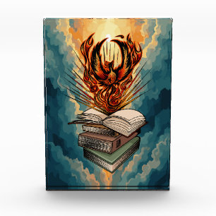 Phoenix Rising Books Sunlight Clouds Inspirational Acrylic Award
