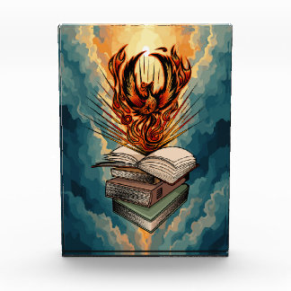 Phoenix Rising Books Sunlight Clouds Inspirational Acrylic Award