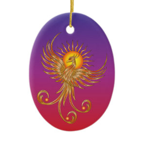 Phoenix Rising Ceramic Ornament
