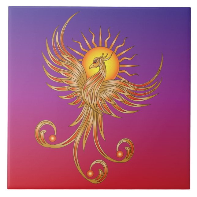 Phoenix Rising Ceramic Tile (Front)
