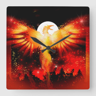 Phoenix Rising Clock