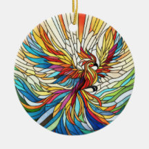 Phoenix Rising - colorful mosaic art