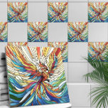 Phoenix Rising - colorful mosaic art Ceramic Tile<br><div class="desc">Phoenix Rising - colorful mosaic art</div>