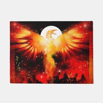 Phoenix Rising Doormat by Digital_Attic_95 at Zazzle
