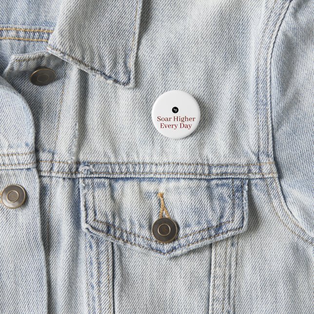 Phoenix Rising From Ashes Inspirational  Button (In Situ)